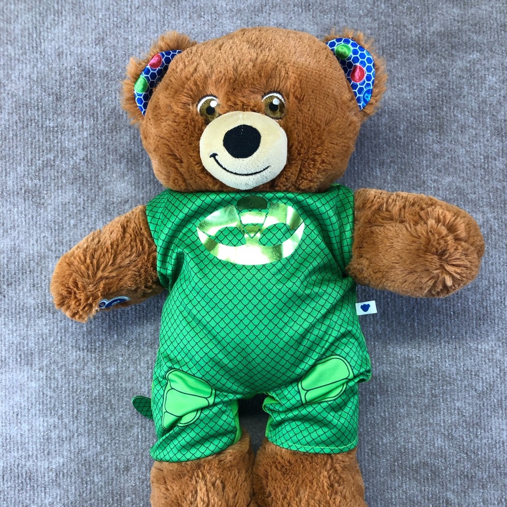 Build a Bear Workshop PJ Masks Green Gekko Costume 16" Plush Stuffed Animal BAB